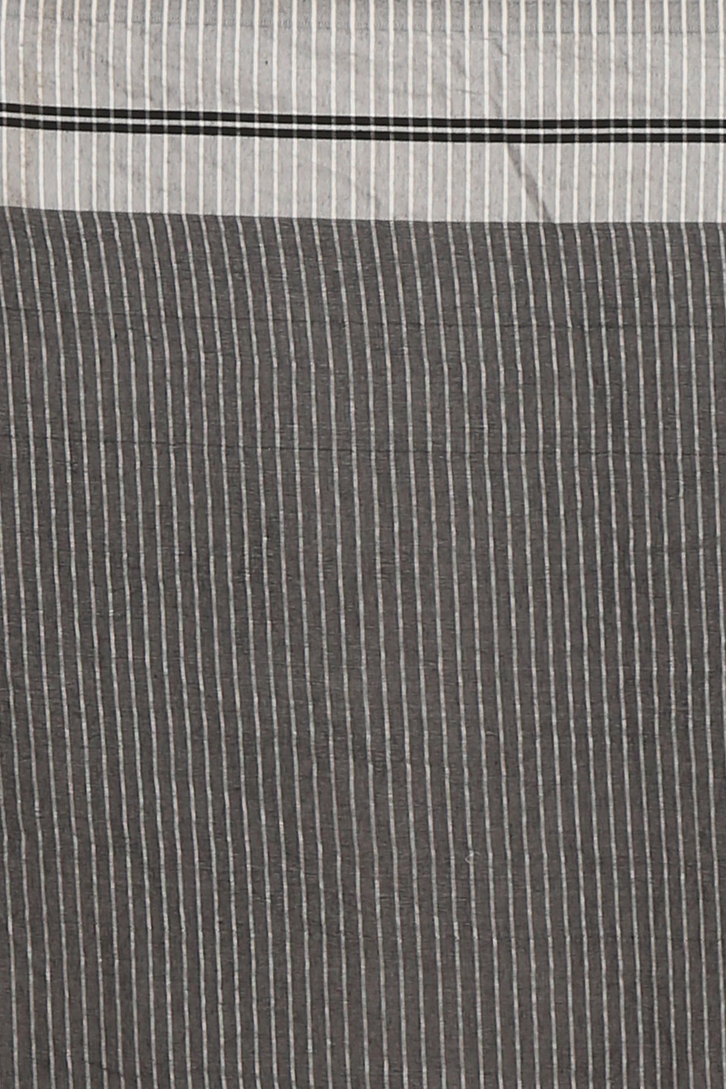 Cotton Silk Brocade Softs Sarees. (Black & White)