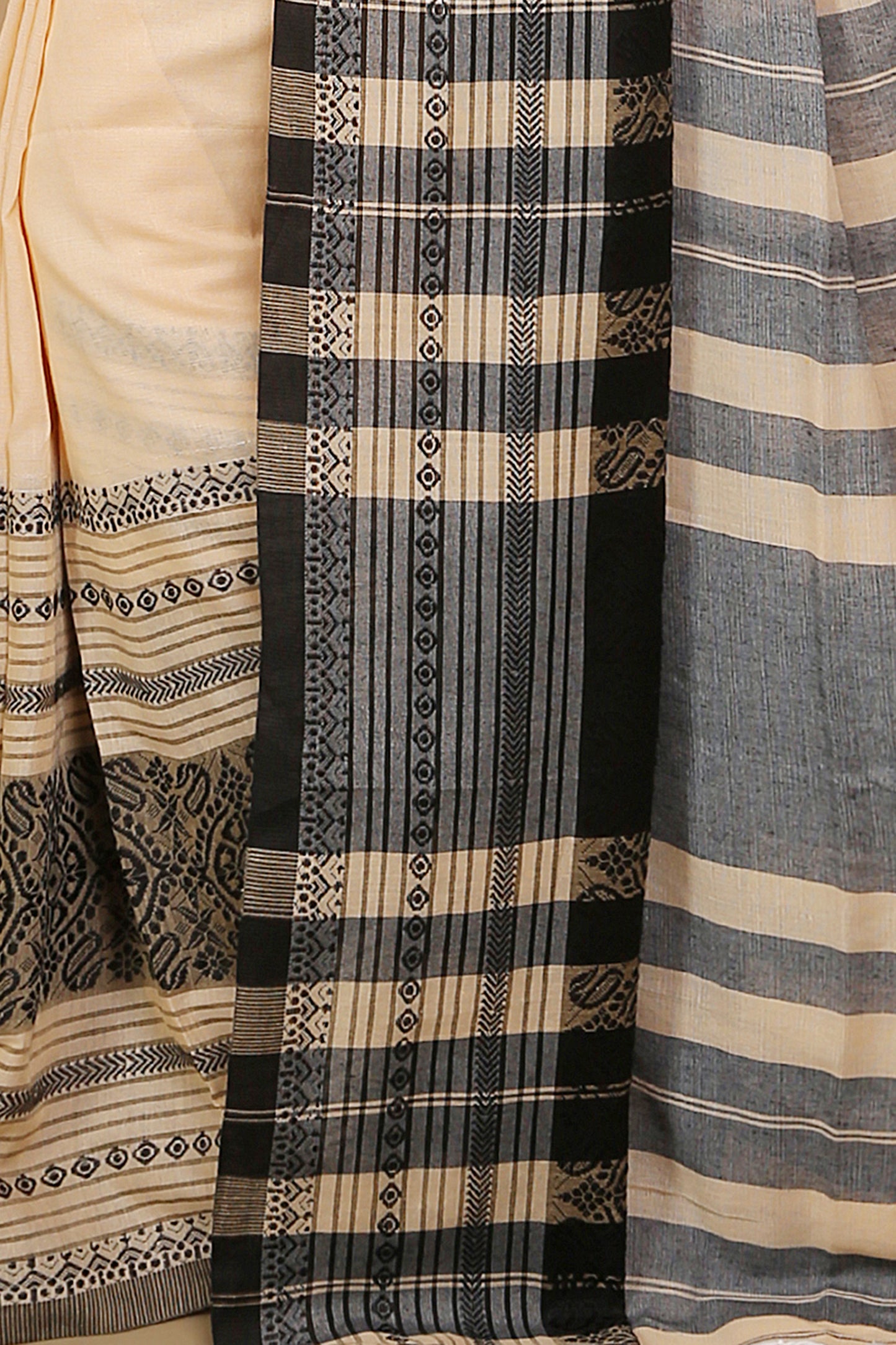 mahapar cotton saree (Cream)