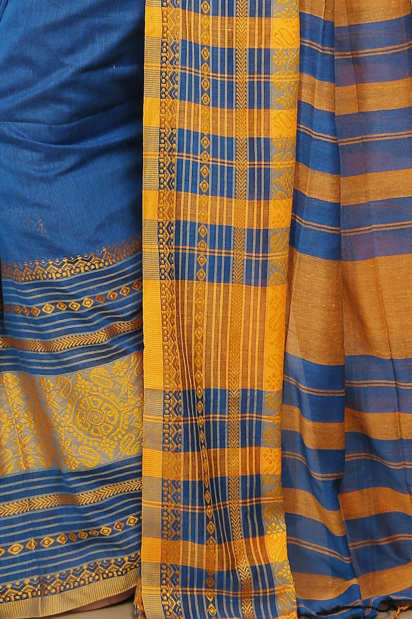 mahapar cotton saree (Turquise)