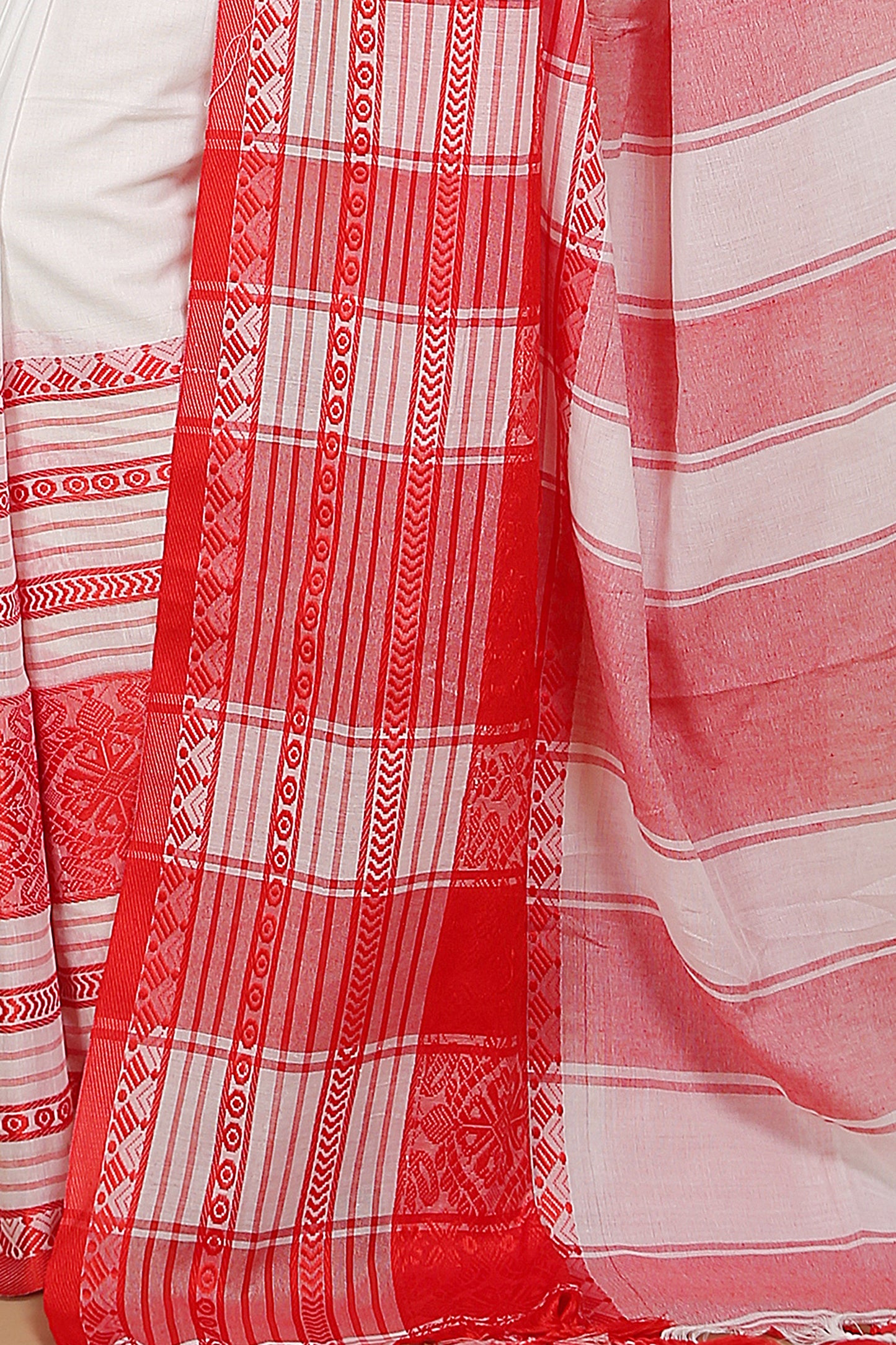 mahapar cotton saree (White)