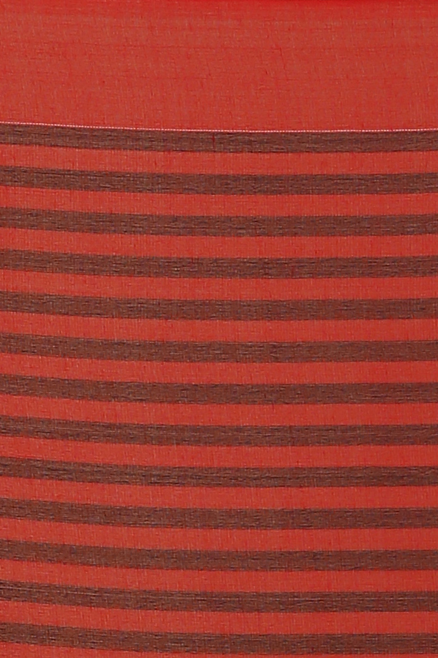 Cotton Check Saree With Blouse Piece (Red Black)